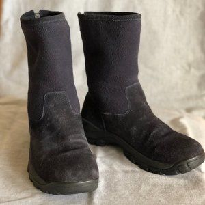 EUC Lands' End Women's Winter Fleece Boot - Navy